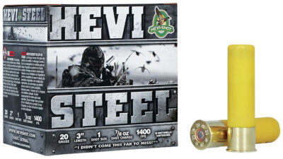 HEVI-Shot HS62001 HEVI-Steel  20Gauge 3″ 7/8oz 1Shot 25 Per Box/10 Case