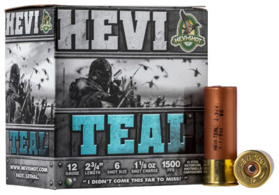 HEVI-Shot HS61226 HEVI-Teal  12Gauge 2.75″ 1 1/8oz 6Shot 25 Per Box/10 Case