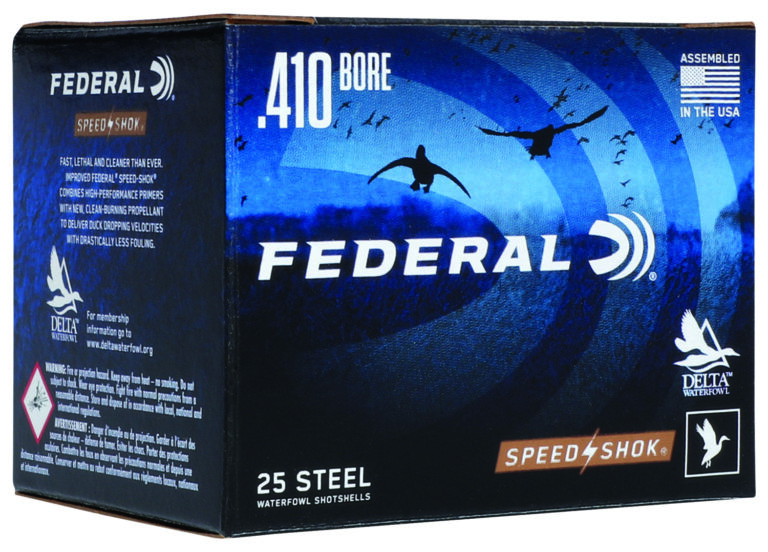 SPEED-SHOK 410 BORE 3'' #6 SHOT SHOTGUN AMMO SPEED-SHOK 410 BORE 3'' 3/8OZ #6 SHOT 25/BOX