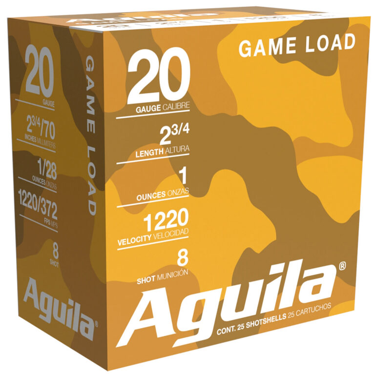Aguila 1CHB2048 Field  20 Gauge 2.75" 1 oz 8 Shot 25 Bx/ 10 Cs