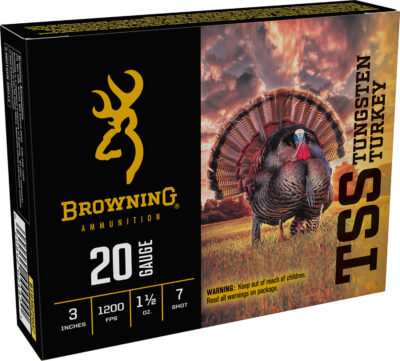Browning Ammo B193922037 TSS Tungsten Turkey 20Gauge 3″ 1 1/2oz Tungsten 7Shot 5 Per Box/10 Case