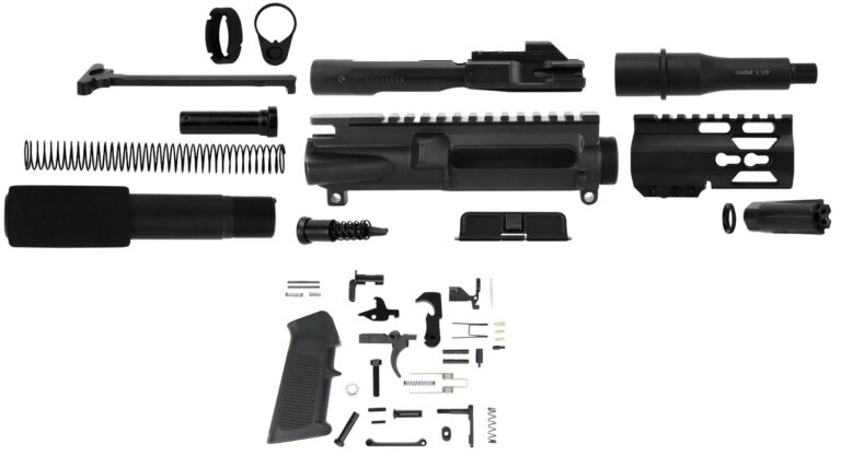 TacFire SSPK9MMLPK4K AR Build Kit  9mm Luger Pistol Black