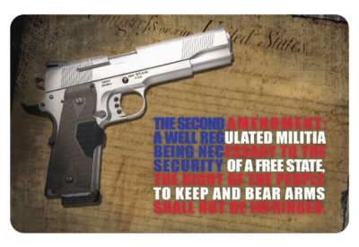 TekMat TEKR172AMEND Right To Bear Arms Cleaning Mat Multi-Color Rubber 11″x17″ 2nd Amendment