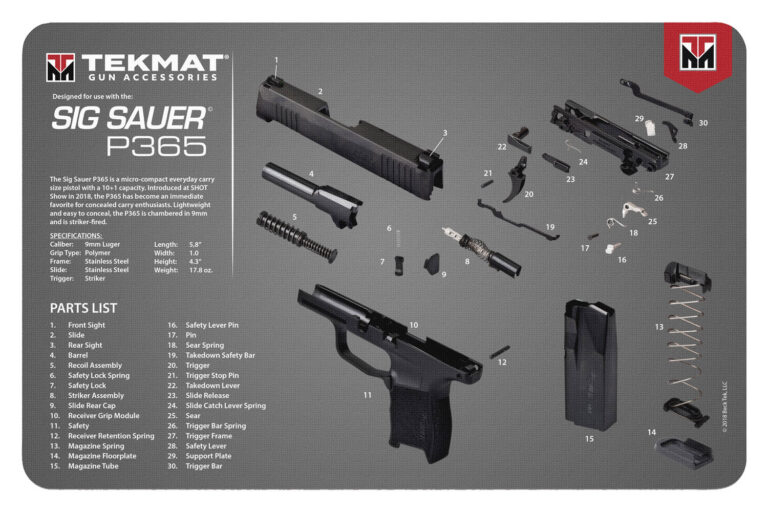 Sig Sauer P365 TekMat Gun Cleaning Mat 11x17