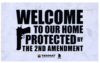 TekMat TEK422AMENDMENT 2nd Amendment Door Mat White/Black Rubber 42″ Long “Welcome To Our Home Protected By The 2nd Amendment”