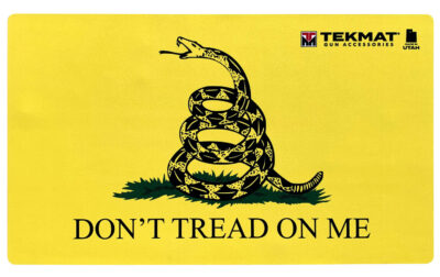 TekMat TEK42TREAD Don’t Tread on Me Door Mat Black/Yellow Rubber 42″ Long Snake/”Don’t Tread On Me”