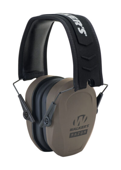 Walker’s GWPRSMPASFDE Razor Slim Passive Muff 27 dB Over the Head Flat Dark Earth/Black Polymer