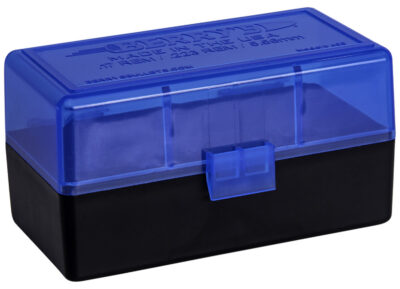 Berry’s 44661 Ammo Box  223Rem/5.56NATO Blue/Black Polypropylene 50rd