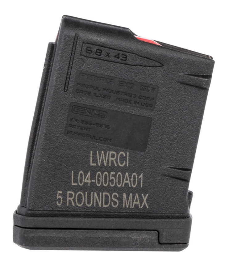 LWRC 200-0123A02 PMAG 6.8 SPC SIX8 5rd Black Detachable