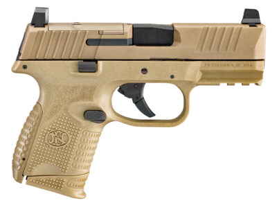 FN 66100574 509C MRD 9mm Luger 15+1/12+1, 3.70″ Black Recessed Target Crown/Steel Barrel, Flat Dark Earth PVD Optic Ready/Serrated Slide & Polymer Frame w/Picatinny Rail,  Ambidextrous