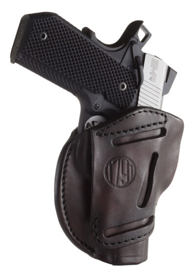 1791 Gunleather 3WH1SBRA 3 Way  Signature Brown Leather OWB 1911 3-4″ Ambidextro