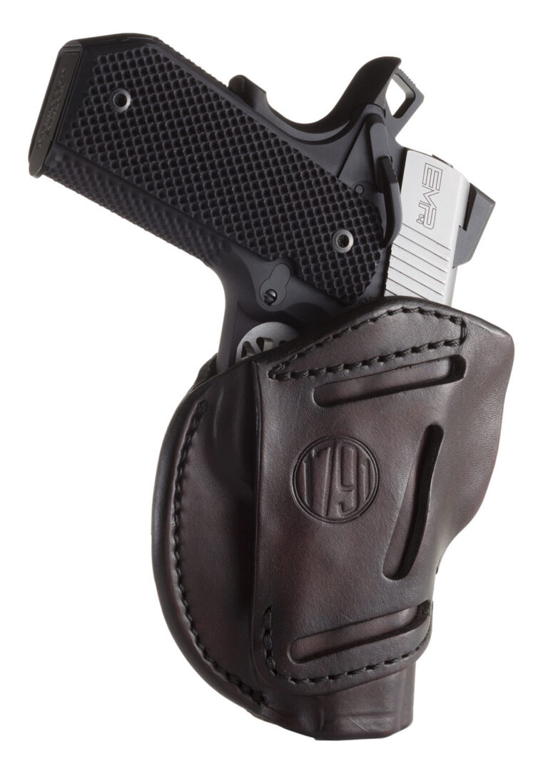 1791 Gunleather 3WH1SBRA 3 Way Signature Brown Leather OWB 1911 3-4" Ambidextro