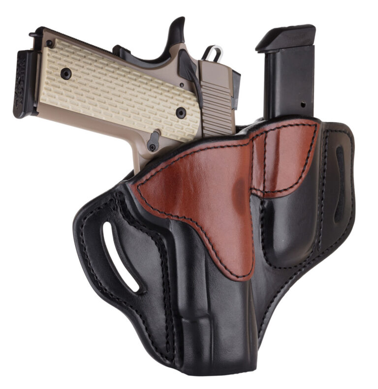 1791 Gunleather BH1M1BLBR BH1M1  Black/Brown Leather OWB Browning Hi-Power/Colt
