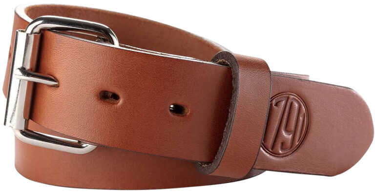 1791 Gunleather BLT013236CBRA 01 Gun Belt Classic Brown Leather 32/36 1.50" Wide Buckle Closure
