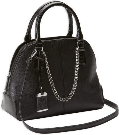 Satchel Purse WH S BK BK