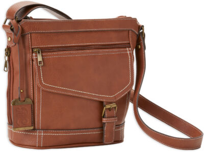 Bulldog BDP045 Bucket Style Purse  Brown Leather Shoulder Universal Ambidextrous