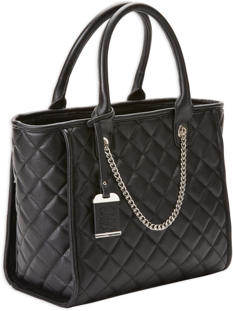 Bulldog BDP058 Tote Style Purse Quilted Black Nylon Shoulder Most Small Pistols