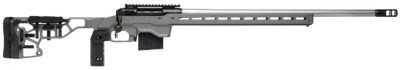 Savage Arms 57562 110 Elite Precision 338 Lapua Mag 5+1 30″ Matte Stainless, Matte Black Rec, Gray Cerakote Adjustable MDT ACC Aluminum Chassis Stock (MB Not Included)