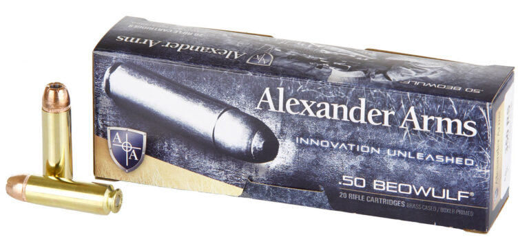 ALEXANDER ARMS LLC AB350XTPBOX OEM  50 Beowulf 350 gr Hollow Point (HP) 20 Bx/ 1