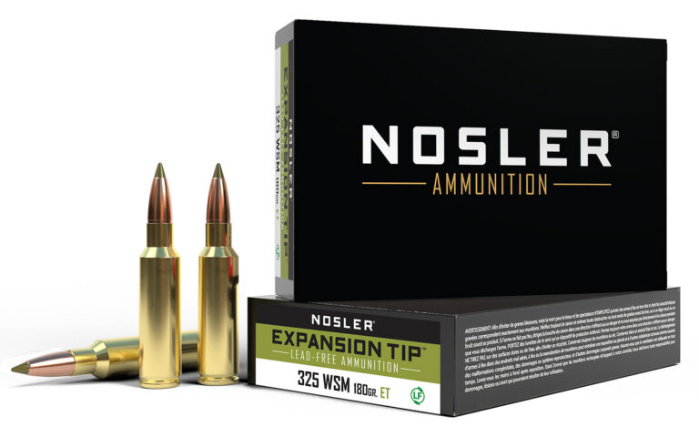 Nosler 40146 Trophy Grade  325 WSM 180 gr Expansion Tip (ET) 20 Bx/ 10 Cs