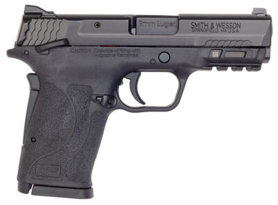 Smith & Wesson 12436 M&P Shield EZ M2.0 Compact Slim 9mm Luger 8+1 3.67″ Black Armornite Barrel & Serrated Slide, Matte Black Polymer Frame w/Picatinny Rail Black Polymer Grips Right Hand