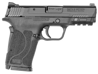 Smith & Wesson 12437 M&P Shield EZ M2.0 Micro-Compact Frame 9mm Luger 8+1, 3.67″ Black Armornite Steel Barrel & Serrated Slide, Matte Black Polymer Frame w/Picatinny Rail, Grip Safety