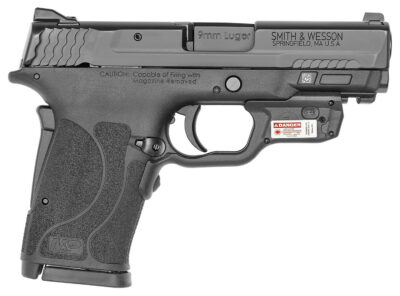Smith & Wesson 12439 M&P Shield EZ M2.0 9mm Luger 3.68″ 8+1 Black Black Armornite Stainless Steel Slide Black Polymer Grip Crimson Trace Red Laser (No Manual)