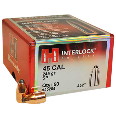 INTERLOCK 45 CALIBER (0.452”) BULLETS INTERLOCK® 45 CALIBER (0.452”) 245GR SPIRE POINT 50/BOX
