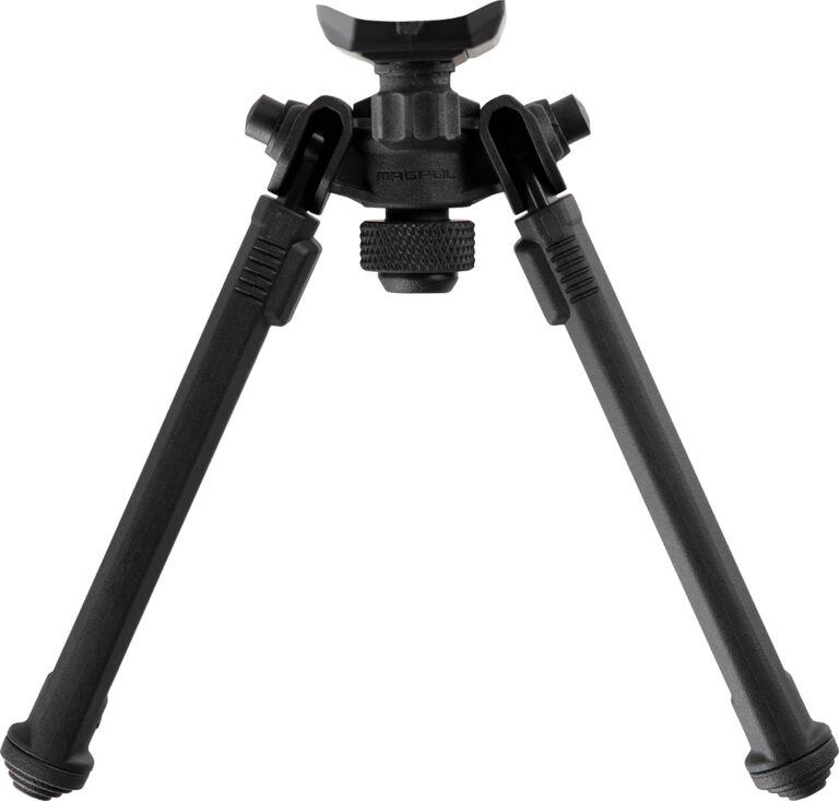 Magpul MAG1075-BLK Bipod made of Aluminum with Black Finish, Sling Stud Attachment, 6.30-10.30" Vertical Adjustment, & Rubber Feet for AR-Platform