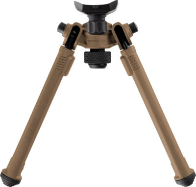 Magpul MAG1075-FDE Bipod  made of Aluminum with Flat Dark Earth Finish, Sling Stud Attachment, 6.30-10.30″ Vertical Adjustment & Rubber Feet for AR-Platform