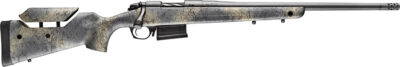 Bergara Rifles B14S652 B-14 Wilderness Terrain 6.5 Creedmoor 5+1 24″ Threaded, Sniper Gray Cerakote Barrel/Rec, Adj. Cheek Piece SoftTouch Woodland Camo Stock with Mini-Chassis, Omni Muzzle Brake