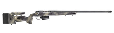 Bergara Rifles B14LM368 B-14 Wilderness HMR 300 PRC 5+1 26″ Threaded, Sniper Gray Cerakote Barrel/Rec, Adj. SoftTouch Woodland Camo Stock with Mini-Chassis, Omni Muzzle Brake