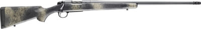 Bergara Rifles B14SM519 B-14 Wilderness Ridge 6.5 PRC 2+1 24″ Threaded, Sniper Gray Cerakote Barrel/Rec, SoftTouch Woodland Camo Synthetic Stock, Omni Muzzle Brake