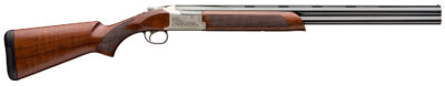 Browning 0182093005 Citori 725 Feather Full Size 12 Gauge Break Open 3″ 2rd 26″ Blued Over/Under Vent Rib Barrel, Engraved Silver Nitride Aluminum Receiver, Fixed Grade II/III Black Walnut Stock