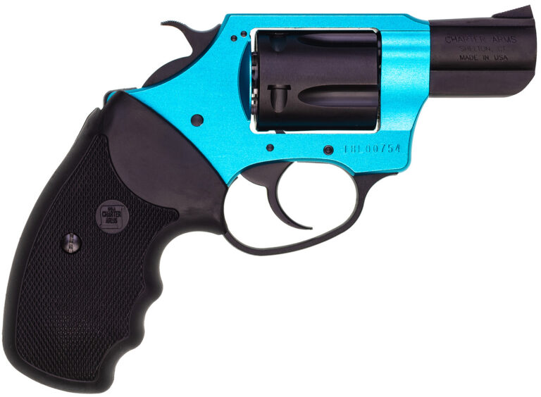 Charter Arms 53864 Undercover Lite Santa Fe Sky Small 38 Special, 5 Shot 2" Black Stainless Steel Barrel & Cylinder, Turquoise Aluminum Frame w/Black Finger Grooved Rubber Grip, Exposed Hammer