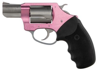 Charter Arms 93830 Undercover Southpaw 38 Special, 5 Shot 2″ Matte Stainless Steel Barrel & Cylinder, Pink Aluminum Frame w/Black Finger Grooved Rubber Grip, Exposed Hammer