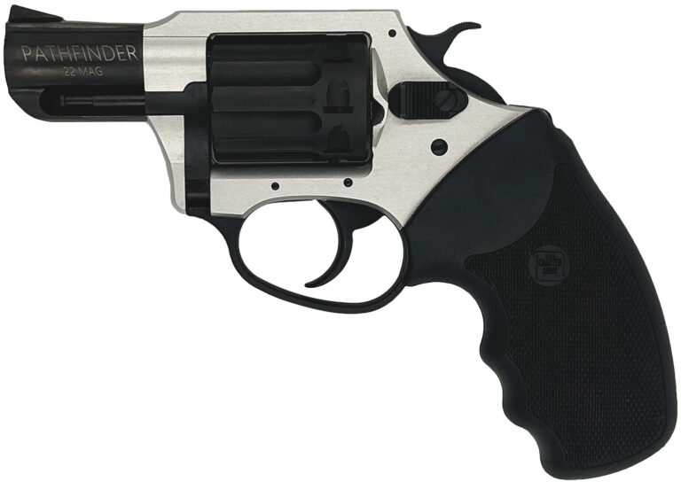 Charter Arms 52329 Pathfinder Lite 22 Mag, 8 Shot 2" Black Passivate Stainless Steel Barrel & Cylinder, Anodized Aluminum Frame w/Black Finger Grooved Rubber Grip, Exposed Hammer