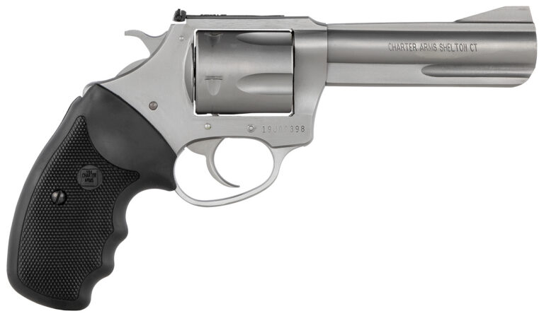 CHARTER ARMS TARGET PIT BULL 9MM LARGE 5 SHOT 4.2IN ADJUSTABLE STANDARD STAINLESS STEEL 79942