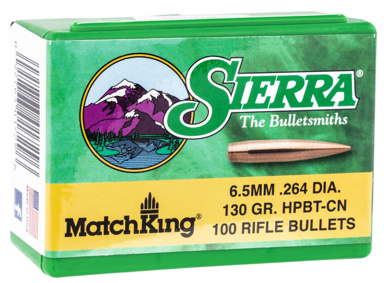 MATCHKING 6.5MM (0.264'') BULLETS MATCHKING 6.5MM (.264'') 130GR HOLLOW POINT BOAT TAIL 100/BOX
