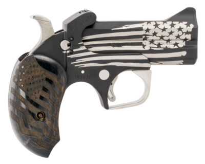 Bond Arms Old Glory Black 45LC/410 3.5in Blk cera w/ Silver Flag brl