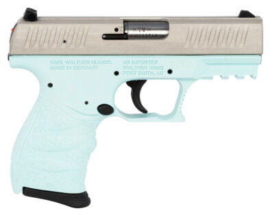 Walther Arms 5082512 CCP M2 380 ACP 3.54″ 8+1 Angel Blue Stainless Black Polymer