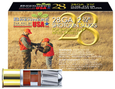 Brenneke SL282BR Brenneke 28  28Gauge 2.75″ 5/8oz Slug Shot 5 Per Box/50 Case