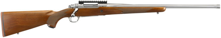 RUGER HAWKEYE HUNTER 6.5PRC BOLT RFL 22" STS THRDED BBL, AMERICAN WALNUT STOCK 3RD