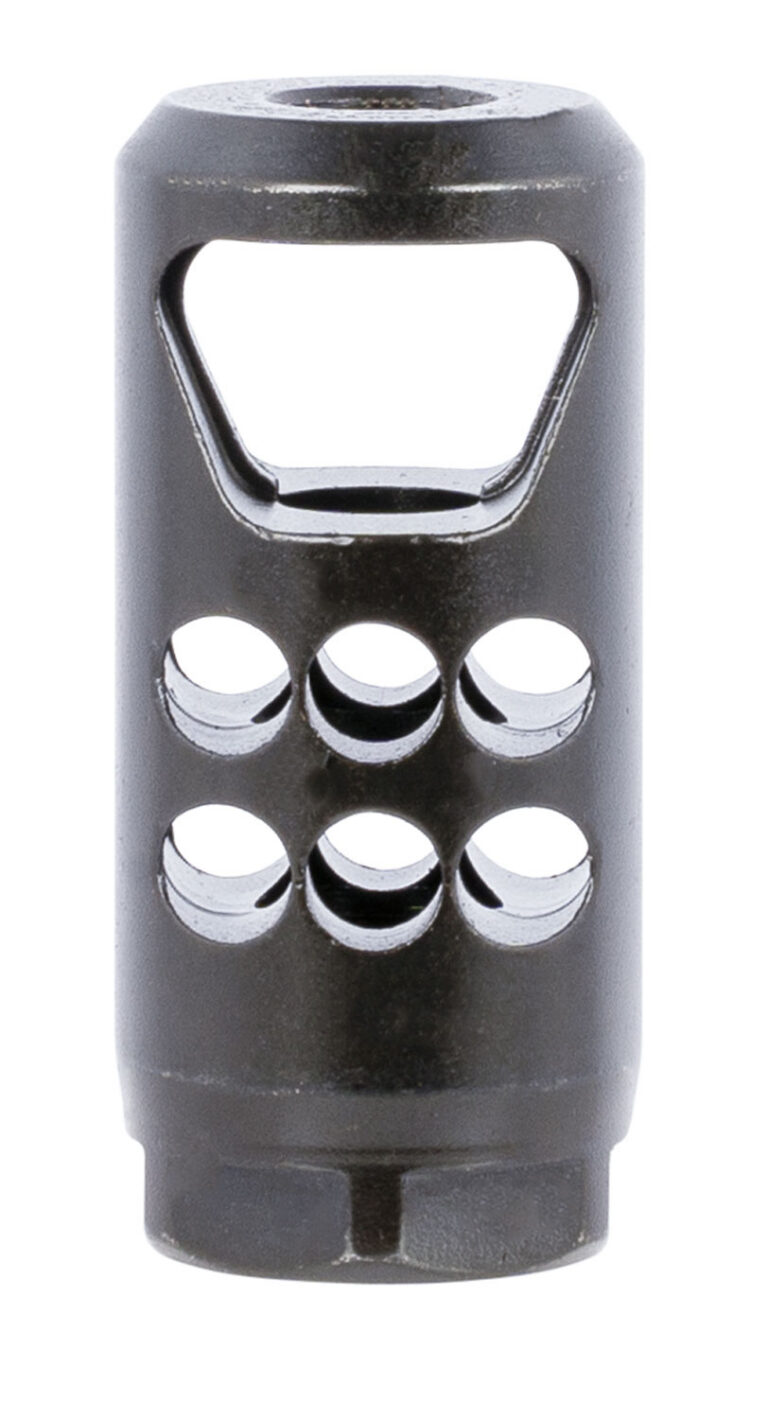 Ruger 90698 Hybrid Muzzle Brake Matte Black Steel 1/2"x28 Threads, 2.20" OAL 1" Diameter, 35 Cal