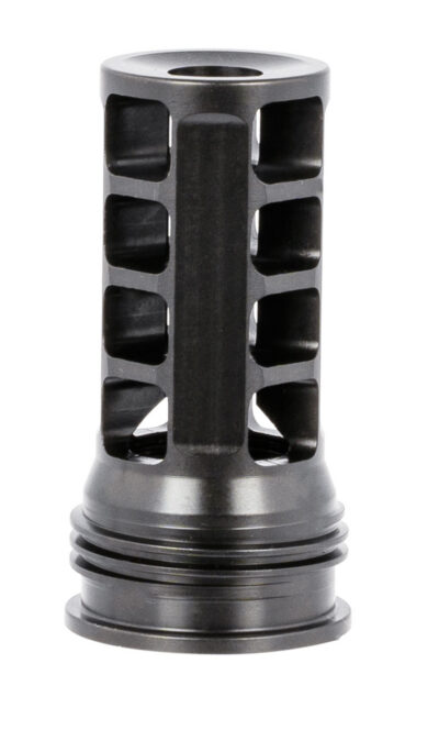Huxwrx 1598 QD 338 Muzzle Brake Black with 3/4″-24 tpi Threads &  2.30″ OAL for 338 Cal AR-Platform