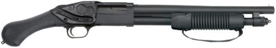 Mossberg 50637 590 Shockwave 20 Gauge 3″ 14.38″ 5+1 Blued Black Fixed Raptor Birdshead Grip Crimson Trace Laser Saddle