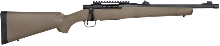 Mossberg 28051 Patriot 450 Bushmaster Caliber with 3+1 Capacity, 16.25" Threaded/Fluted Barrel, Matte Blued Metal Finish & Flat Dark Earth Synthetic Stock Right Hand (Full Size)