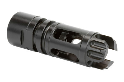 Griffin Armament XHP762FCM Gate-LOK Flash Comp Black Nitride 17-4 Stainless Steel with 5/8″-24 tpi Threads, 2.77″ OAL & .863″ Diameter for 30 Cal 30SD, M4SD Silencers & QD Blast Shield