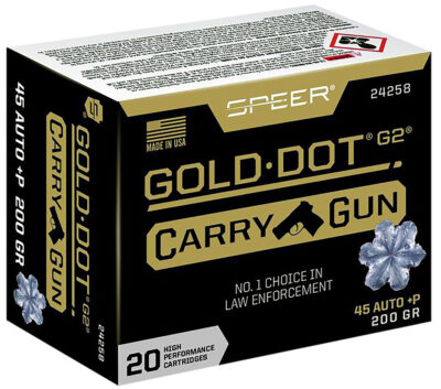 Speer Ammo 24258 Gold Dot Carry Gun 45 ACP +P 200 gr Hollow Point (HP) 20 Bx/ 10