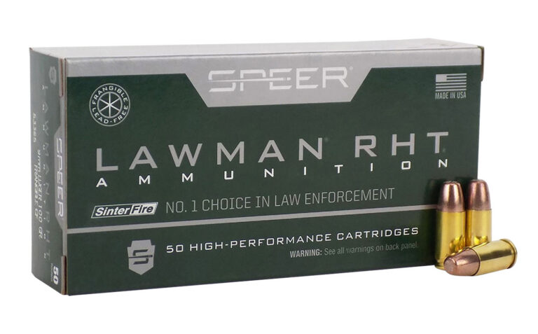 Speer Ammo 53365 Lawman RHT 9mm Luger 100 gr Frangible 50 Bx/ 20 Cs
